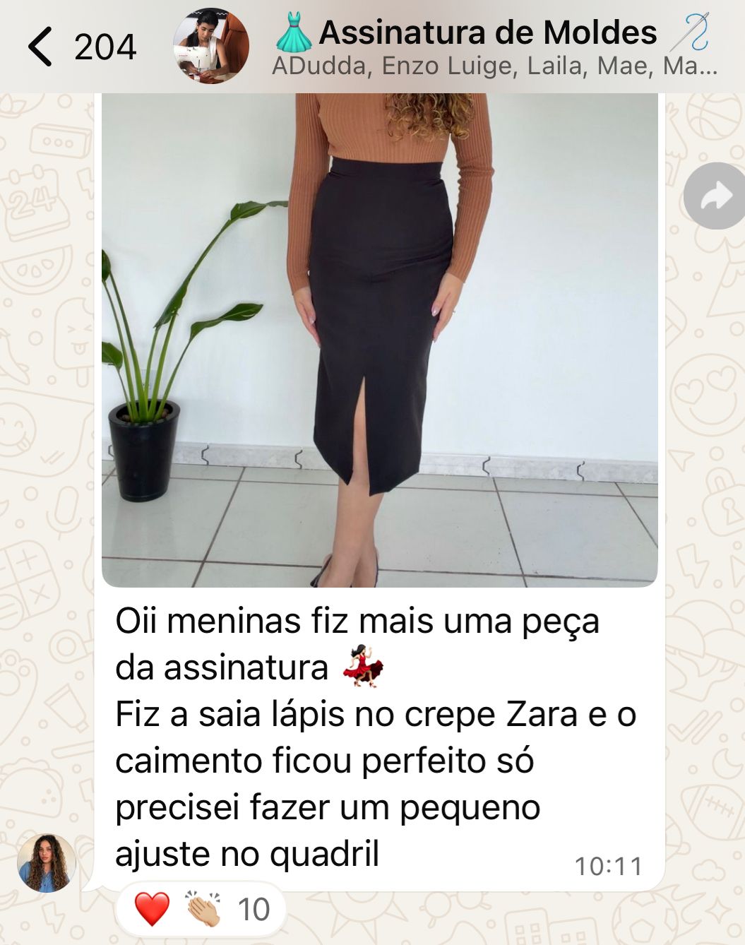 Depoimento - Saia Lápis