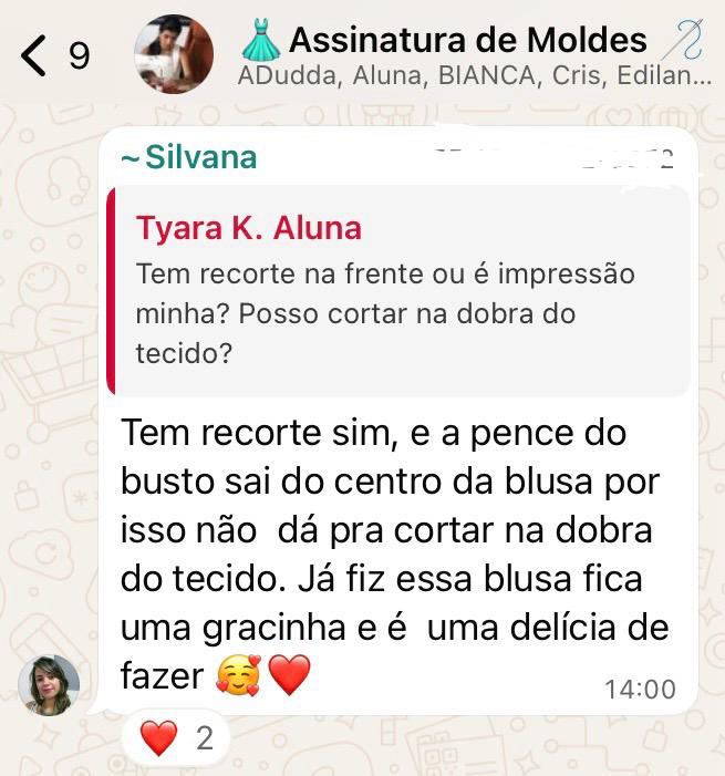 Depoimento Silvana - Blusa